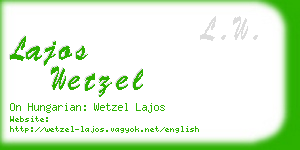 lajos wetzel business card